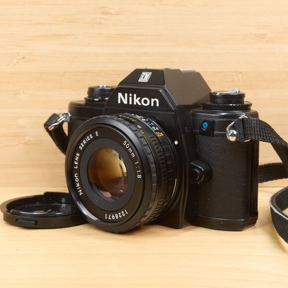 Nikon EM SLR 35mm Film Camera, with Nikon E 50mm f1.8 Lens, Nikon SB-E Flash - Picture 1 of 12